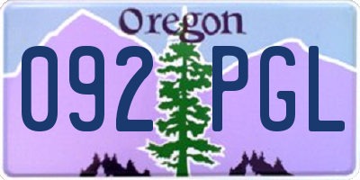 OR license plate 092PGL