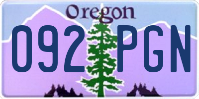 OR license plate 092PGN