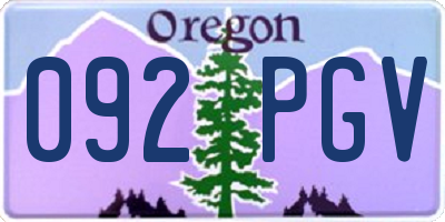OR license plate 092PGV