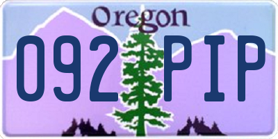 OR license plate 092PIP