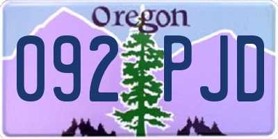 OR license plate 092PJD