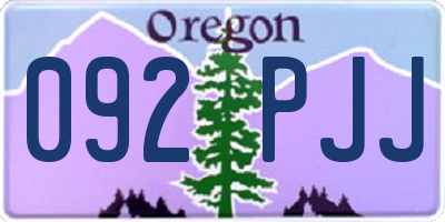 OR license plate 092PJJ