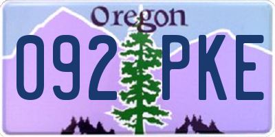 OR license plate 092PKE