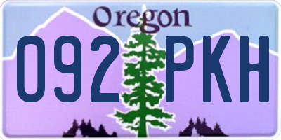OR license plate 092PKH