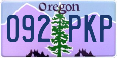 OR license plate 092PKP