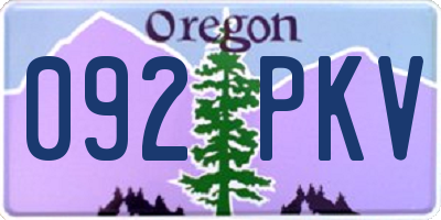 OR license plate 092PKV