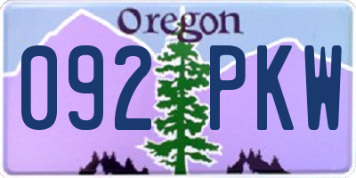 OR license plate 092PKW