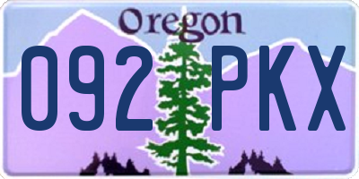 OR license plate 092PKX