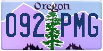 OR license plate 092PMG