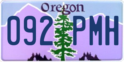 OR license plate 092PMH