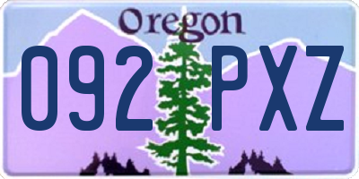 OR license plate 092PXZ