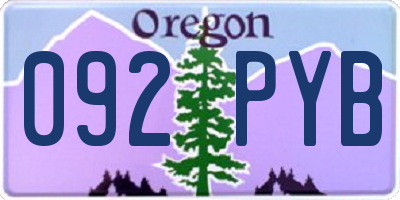 OR license plate 092PYB