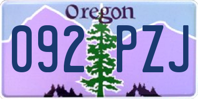 OR license plate 092PZJ