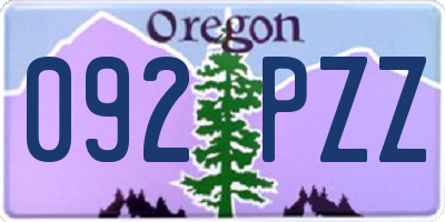 OR license plate 092PZZ