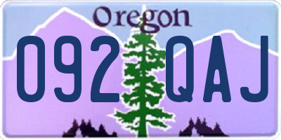 OR license plate 092QAJ