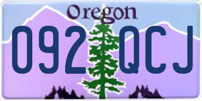 OR license plate 092QCJ