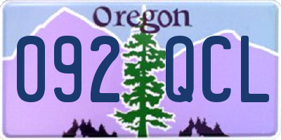 OR license plate 092QCL