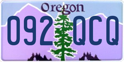 OR license plate 092QCQ