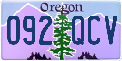OR license plate 092QCV