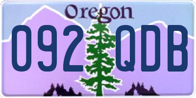 OR license plate 092QDB