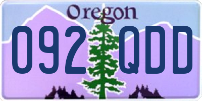 OR license plate 092QDD