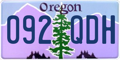 OR license plate 092QDH