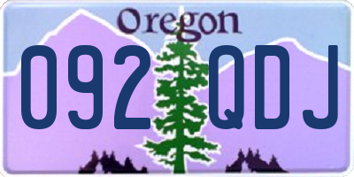 OR license plate 092QDJ