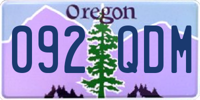 OR license plate 092QDM