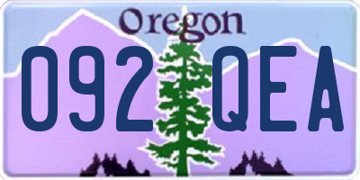 OR license plate 092QEA