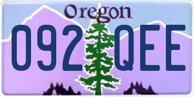 OR license plate 092QEE