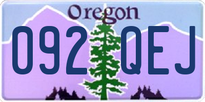 OR license plate 092QEJ