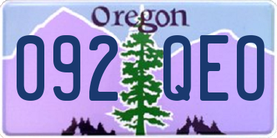 OR license plate 092QEO
