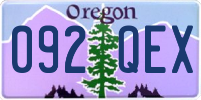 OR license plate 092QEX