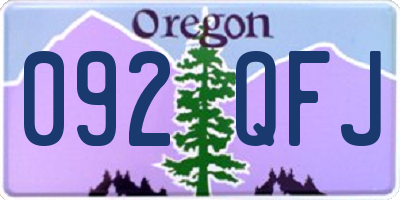 OR license plate 092QFJ