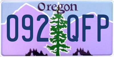 OR license plate 092QFP