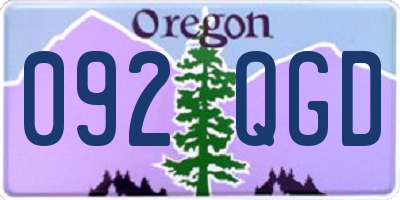 OR license plate 092QGD