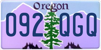 OR license plate 092QGQ