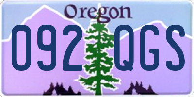 OR license plate 092QGS