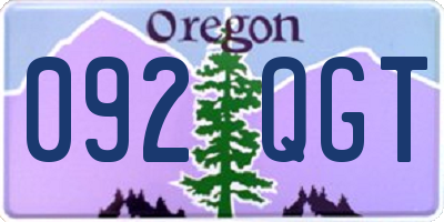 OR license plate 092QGT
