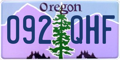 OR license plate 092QHF