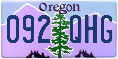 OR license plate 092QHG