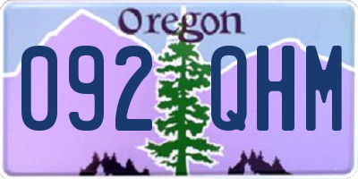 OR license plate 092QHM
