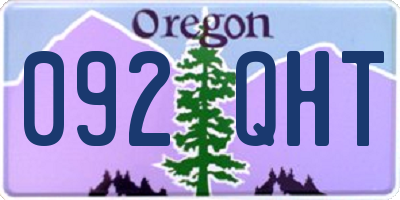 OR license plate 092QHT