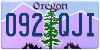 OR license plate 092QJI