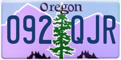 OR license plate 092QJR
