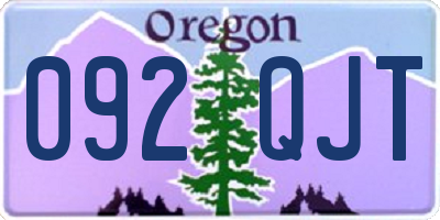 OR license plate 092QJT