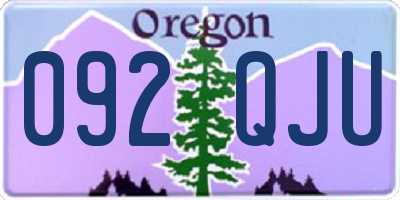 OR license plate 092QJU