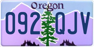 OR license plate 092QJV