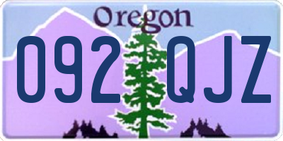 OR license plate 092QJZ