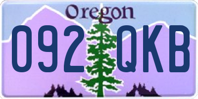 OR license plate 092QKB